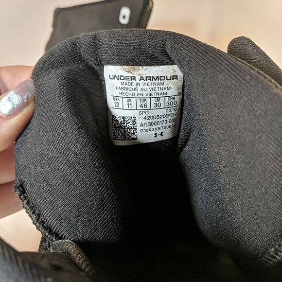 Under Armour Men 12 Renegade RM Football Cleats Shoes Black White 3000173-002 UA - Picture 8 of 13